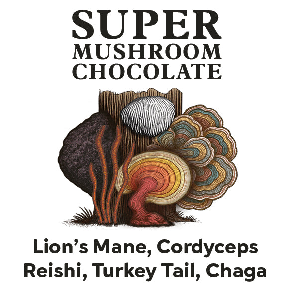 Chocolate - Super Blend - Lion's Mane, Cordyceps, Reishi, Chaga, Turkey Tail