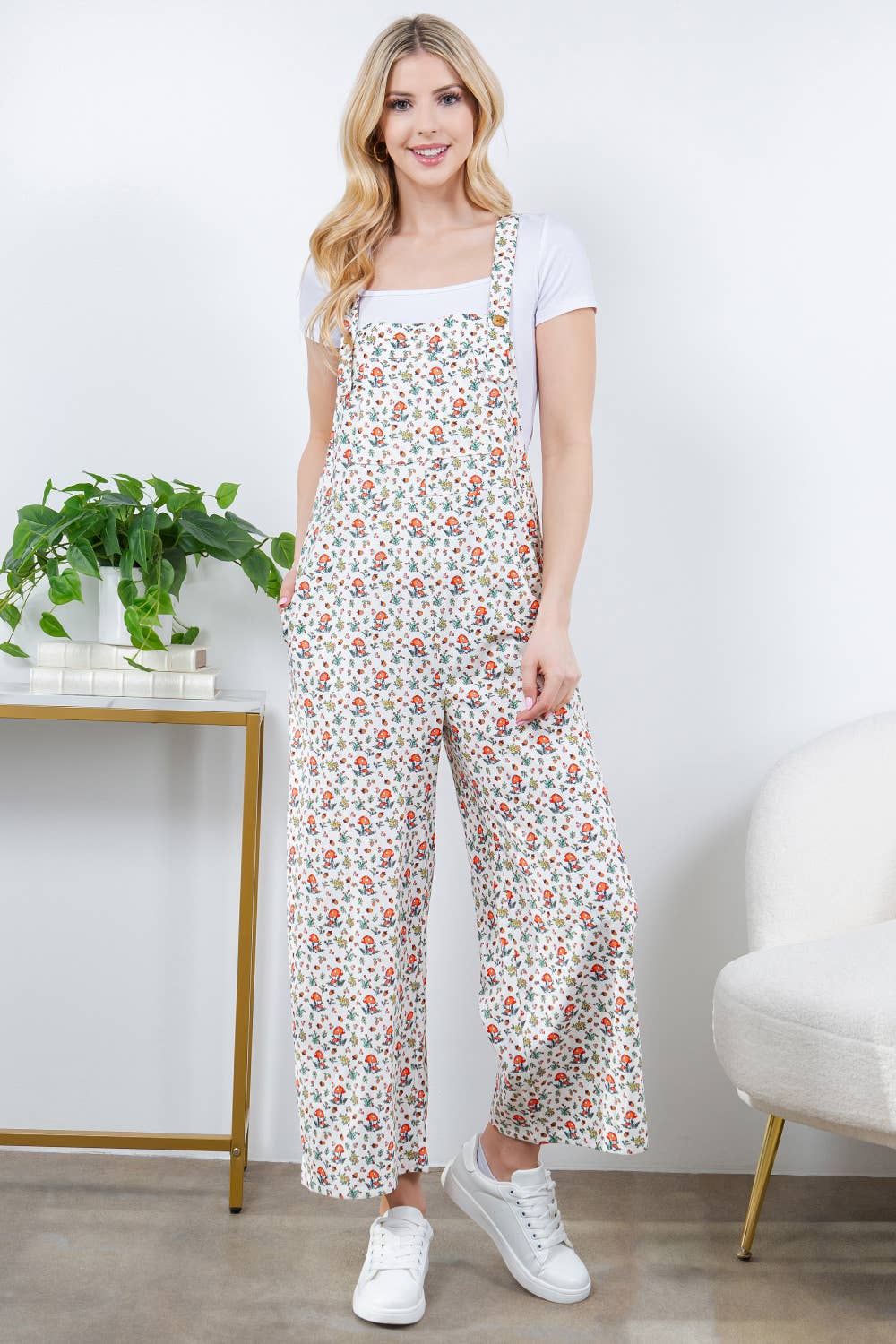 Clothing - Retro Mushroom Overall Jumpsuit