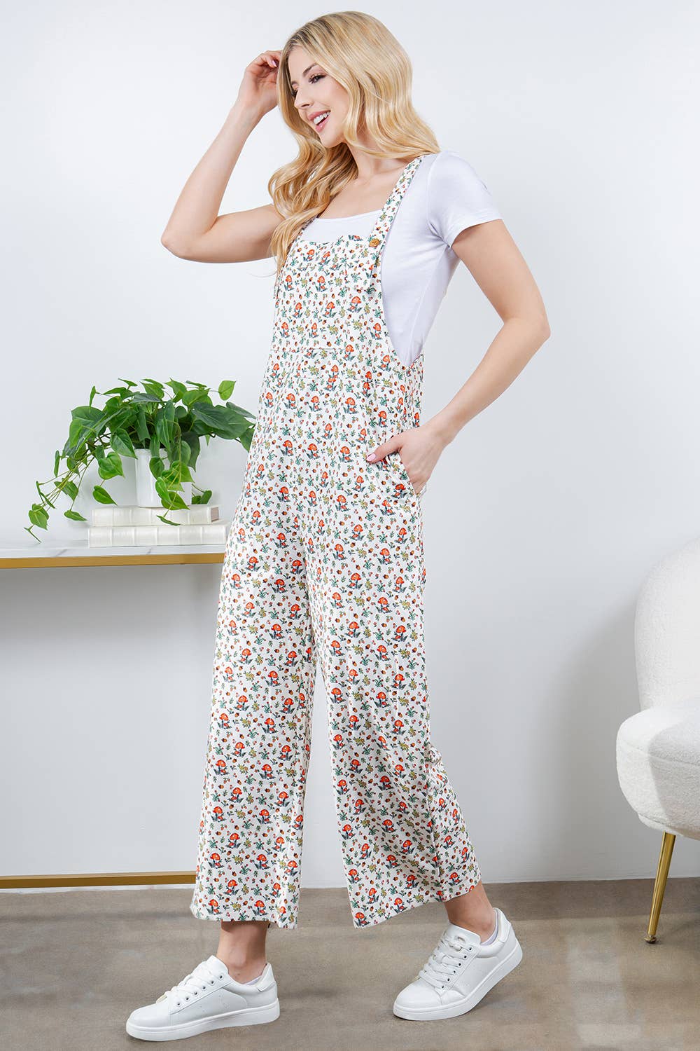 Clothing - Retro Mushroom Overall Jumpsuit