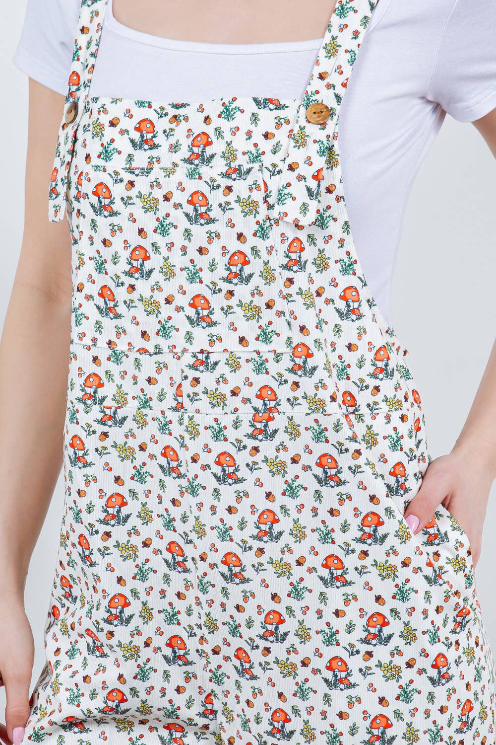 Clothing - Retro Mushroom Overall Jumpsuit