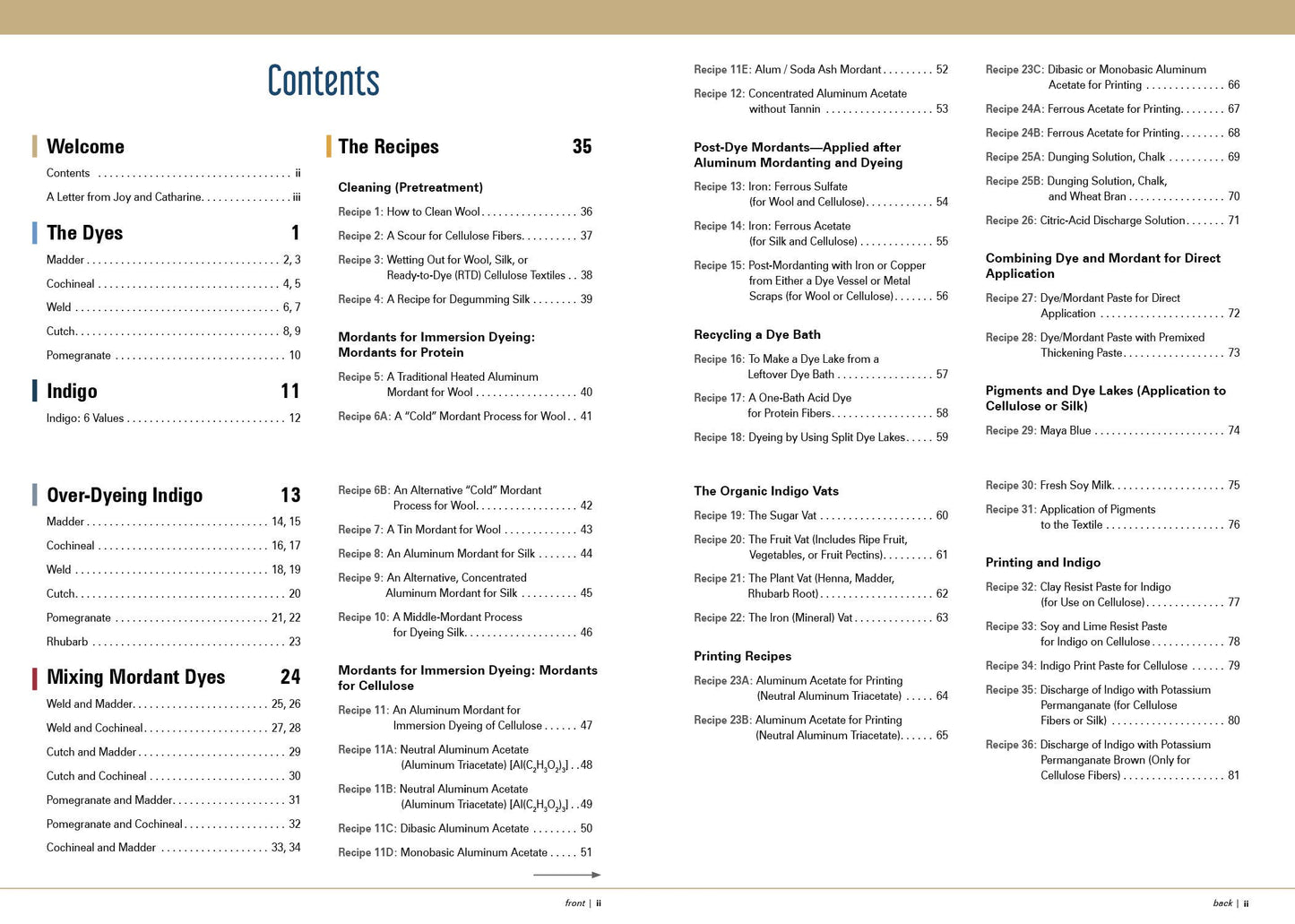 Book - The Studio Formulas Set for The Art & Science of Natural Dye