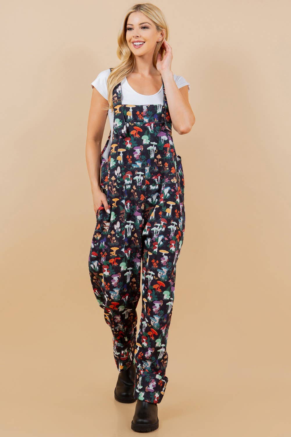 Garden Of Mushroom Plus Size Overall