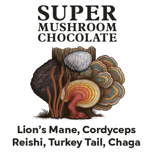 Chocolate - Super Blend - Lion's Mane, Cordyceps, Reishi, Chaga, Turkey Tail