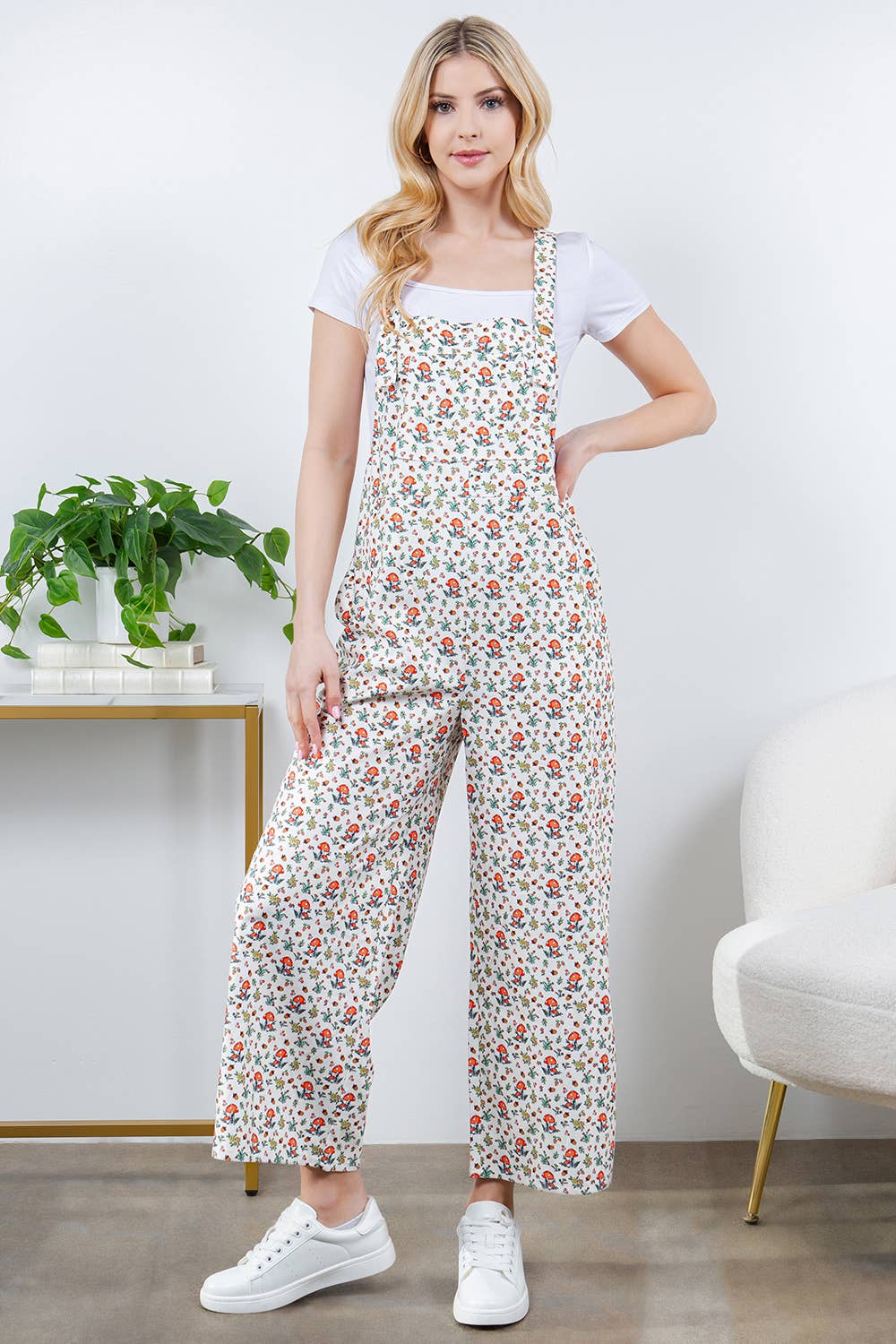 Clothing - Retro Mushroom Overall Jumpsuit