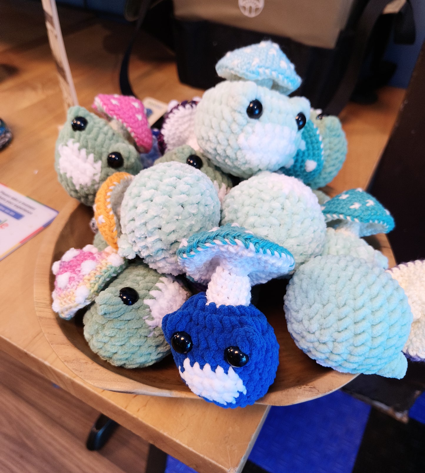 Knitted Mushroom Frog